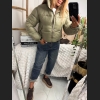 Kurtka puchowa khaki ze stójką  M